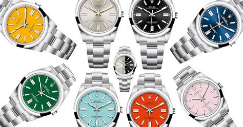 rolex oyster perpetual timeline|rolex oyster perpetual color chart.